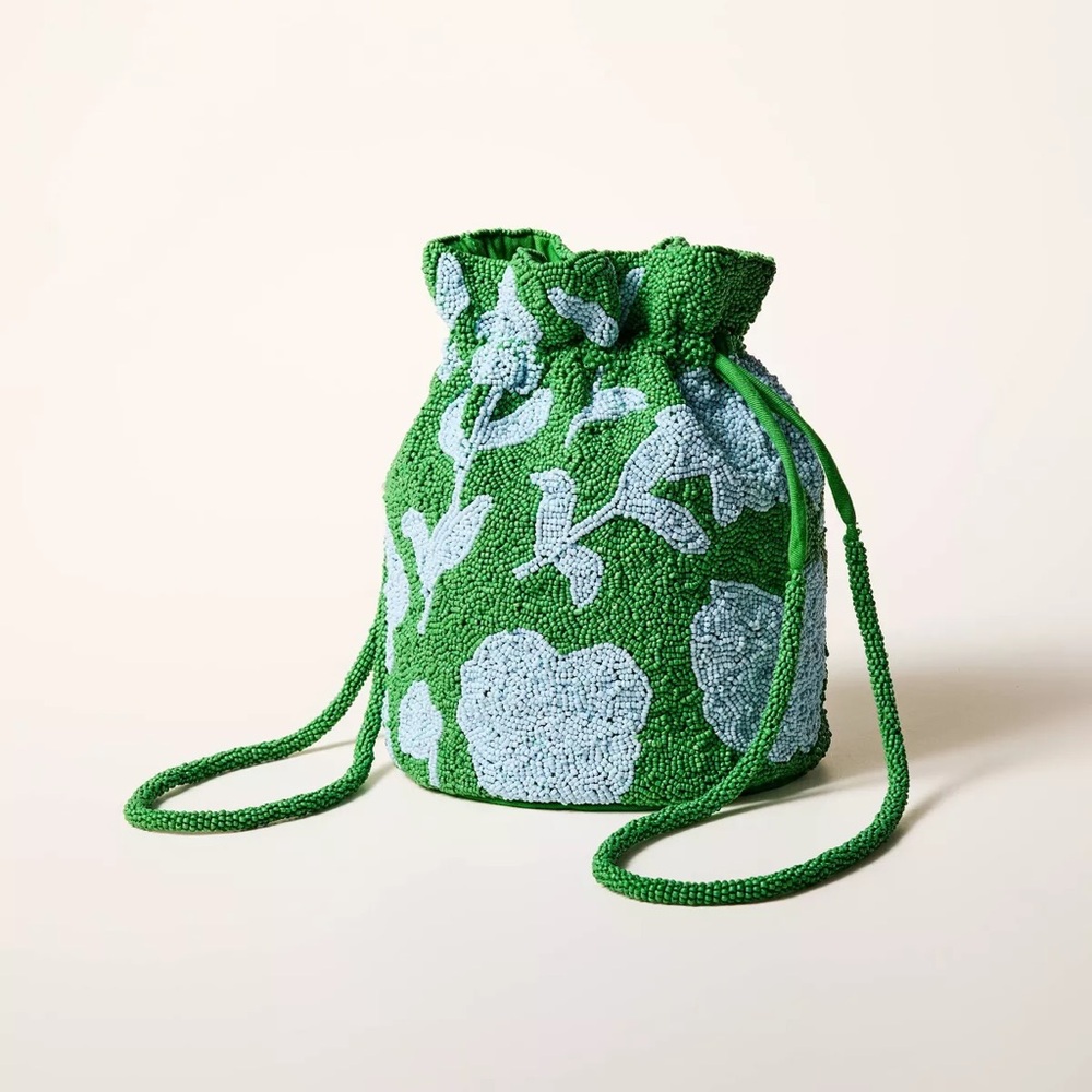 Kate Spade x Target Classic Rose Beaded Drawstring Bucket Bag